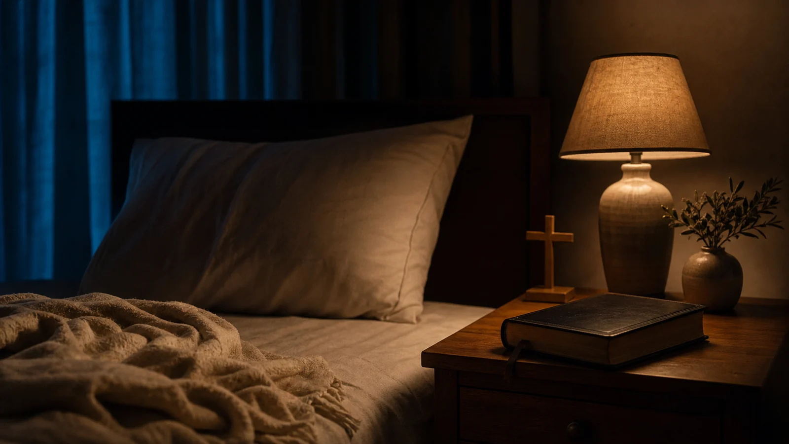 Closing prayer image for Christian Bedtime Meditation | Scripture and Prayer for Sleep