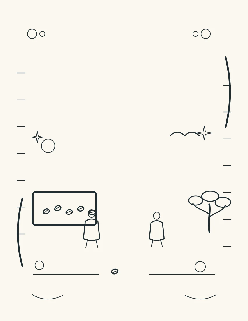Child and caregiver notice a small bird beside a simple garden.